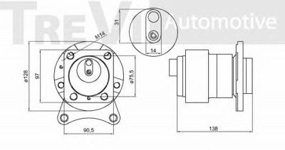 TREVI AUTOMOTIVE wb1092 -  Комплект подшипника ступицы колеса